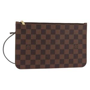 LOUIS VUITTON Damier Ebene Neverfull MM Pouch Accessory Pouch LV Auth BA6976